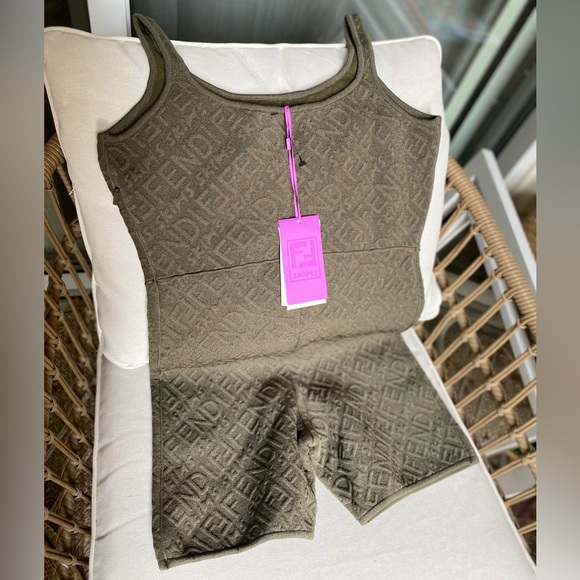 NWT FENDI X SKIMS Embossed jumpsuit romper Illinois 8 $1,190 - Picture 3 of 10